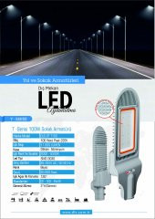 100W Led Yol Sokak Armatür DLS Park Bahçe Çevre Site Bina Dış Mekan Lamba Aydınlatma Ledli Sokak Armatürü - 3