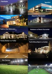 150W Led Yol Sokak Armatür DLS Park Bahçe Çevre Site Bina Dış Mekan Lamba Aydınlatma Ledli Sokak Armatürü - 6