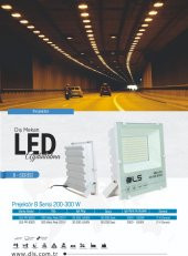 300W Led Projektör DLS park bahçe çevre site bina tabela dış mekan led lamba 300w ledli projektör - 2