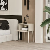 Enwood CANOPUS MDF KUM TAŞI RENGİ AHŞAP AYAKLI TEK KAPAKLI KOMODİN - 3