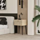 Enwood CANOPUS MDF SAFİR MEŞE AHŞAP AYAKLI TEK KAPAKLI KOMODİN - 2