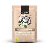 DERMOKİL Vegan Kuru ve Mat Saçlar için Kil ve Hindistan Cevizi Yağı Saç Maskesi 35 ml - 1
