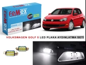 Vw Golf5 LED Plaka Aydınlatma Ampul Seti FEMEX Parlak Beyaz - 1