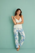 Gd Goldoremi 14401-4 Kadın Termal Kumaş 3'lü Sabahlıklı Pijama Takım - 6