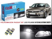 Volkswagen Passat B7 LED Plaka Aydınlatma Ampul Seti FEMEX Parlak Beyaz - 1