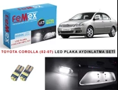 Toyota Corolla (2002-2007) LED Plaka Aydınlatma Ampul Seti FEMEX Parlak Beyaz - 1