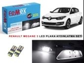 Renault Megane 3 LED Plaka Aydınlatma Ampul Seti FEMEX Parlak Beyaz - 1