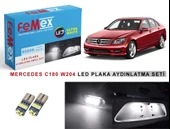 Mercedes C180 W204 LED Plaka Aydınlatma Ampul Seti FEMEX Parlak Beyaz thumbnail 1