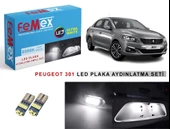 Peugeot 301 LED Plaka Aydınlatma Ampul Seti FEMEX Parlak Beyaz - 1