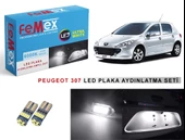 Peugeot 307 LED Plaka Aydınlatma Ampul Seti FEMEX Parlak Beyaz - 1