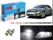 Opel Astra H LED Plaka Aydınlatma Ampul Seti FEMEX Parlak Beyaz - 1