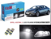 Opel Astrra J LED Plaka Aydınlatma Ampul Seti FEMEX Parlak Beyaz - 1