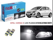 Opel Corsa D LED Plaka Aydınlatma Ampul Seti FEMEX Parlak Beyaz - 1