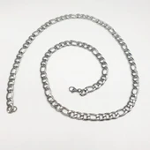 Gümüş Renk Kalın Çelik Zincir Kolye - 11
