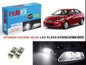 Hyundai Accent Blue LED Plaka Aydınlatma Ampul Seti FEMEX Parlak Beyaz - 1