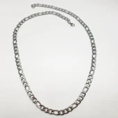 Gümüş Renk Kalın Çelik Zincir Kolye - 10