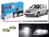 Hyundai Accent Era LED Plaka Aydınlatma Ampul Seti FEMEX Parlak Beyaz - 1