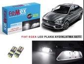 Fiat Egea LED Plaka Aydınlatma Ampul Seti FEMEX Parlak Beyaz thumbnail 1