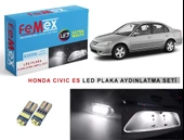 Honda Civic Es LED Plaka Aydınlatma Ampul Seti FEMEX Parlak Beyaz - 1