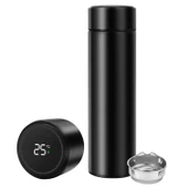 WINNBOSS WN-1222 Dijital Termos Bardak Mat Paslanmaz Çelik Siyah 500ML - 1
