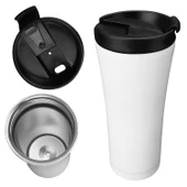 S-LİNK SL-TM1971A Termos Bardak Mat Paslanmaz Çelik Beyaz 500ML - 1