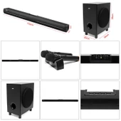 TELEVİZYON SES SİSTEMİ 2.1 BT/USB/SD/HDMI/AUX 90W MİNİX SOUNDBAR MX-906 N+ - 2