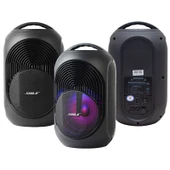 Shile SL-2018A El Mikrofonlu-Kumandalı Usb Sd Kart Bluetooth Rgb Işıklı Taşınabilir Şarjlı Seyyar Anfi Hoparlör - 3