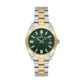 Daniel Klein DK.1.10723.6 Yeşil Gold Takvimli Çelik Kordonlu Fosforlu Kadın Kol Saati - 1
