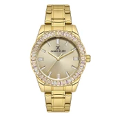 Daniel Klein DKE.1.13484.2 Altın Gold Kristal Taşlı Çelik Kordonlu Kadın Kol Saati - 1