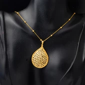 Burmalı Yaşam Çiçeği 22 Ayar Altın Kolye thumbnail 2