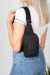 Zigga 02046 Siyah Telefon Bölmeli Mini Çapraz Göğüs Çantası thumbnail 4