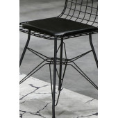6'LI SİYAH EKO TEL SANDALYE-MUTFAK SANDALYESİ-ÇALIŞMA SAMDALYESİ - 6
