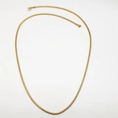 Gümüş Renk Yuvarlak Sıkıştırılmış Çelik Zincir Kolye - 7