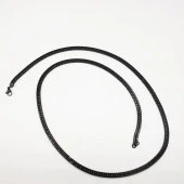 Siyah Renk Erkek Çelik Kolye - 2