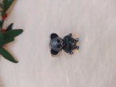 Gümüş Renk Ayı Figürlü Yüzük Kristalli Ayarlanabilir Çocuk Yüzük thumbnail 1