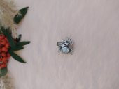 Yüzük Gümüş Renk Uğurböceği Figürlü Yüzük Kristalli Ayarlanabilir Çocuk Yüzük thumbnail 3