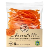 Bonatelli Organik Kırmızı Mercimek Unlu Çubuk Makarna 400 g e - 1