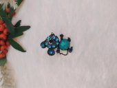 Gümüş Renk Fare Figürlü Yüzük Kristalli Ayarlanabilir Çocuk Yüzük - 1