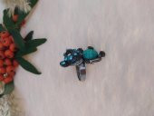 Gümüş Renk Fare Figürlü Yüzük Kristalli Ayarlanabilir Çocuk Yüzük - 2