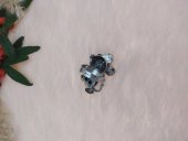 Gümüş Renk Fare Figürlü Yüzük Kristalli Ayarlanabilir Çocuk Yüzük - 3