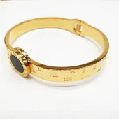 Roma Rakamlı Siyah Taşlı Kadın Bileklik - 6