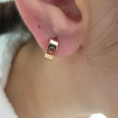 Yuvarlak Model İşaretli Küçük Küpe - 5