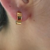 Yuvarlak Model İşaretli Küçük Küpe - 6