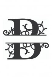 Dekoratif Ahşap Harf B HARFİ Monogram Harf 1 Adet - 2