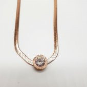 Roma Rakamlı Taşlı Bayan kolye - 5