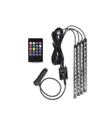 Ayak Altı Aydınlatma Uzaktan Kumandalı Sese Duyarlı Araç İçi Ayakalti Işık 9 Ledli - 2