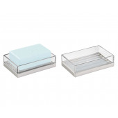 IDESIGN 41080ES Sabunluk Modern Gümüş Tasarımlı 12x8x3cm thumbnail 3