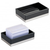 IDESIGN 41087ES Sabunluk Modern Siyah Tasarımlı 12x8x3cm thumbnail 4