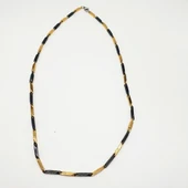 Siyah ve Altın Renk Erkek Zincir - 12