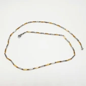 İnce Model Altın ve Gümüş Renk Erkek Zincir - 4